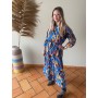 VESTIDO CAMISERO SUR ÁFRICA IKAT AZUL 