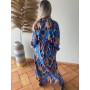 VESTIDO CAMISERO SUR ÁFRICA IKAT AZUL 
