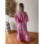 VESTIDO FLORIDA TIE DYE ROSA VOLANTES 