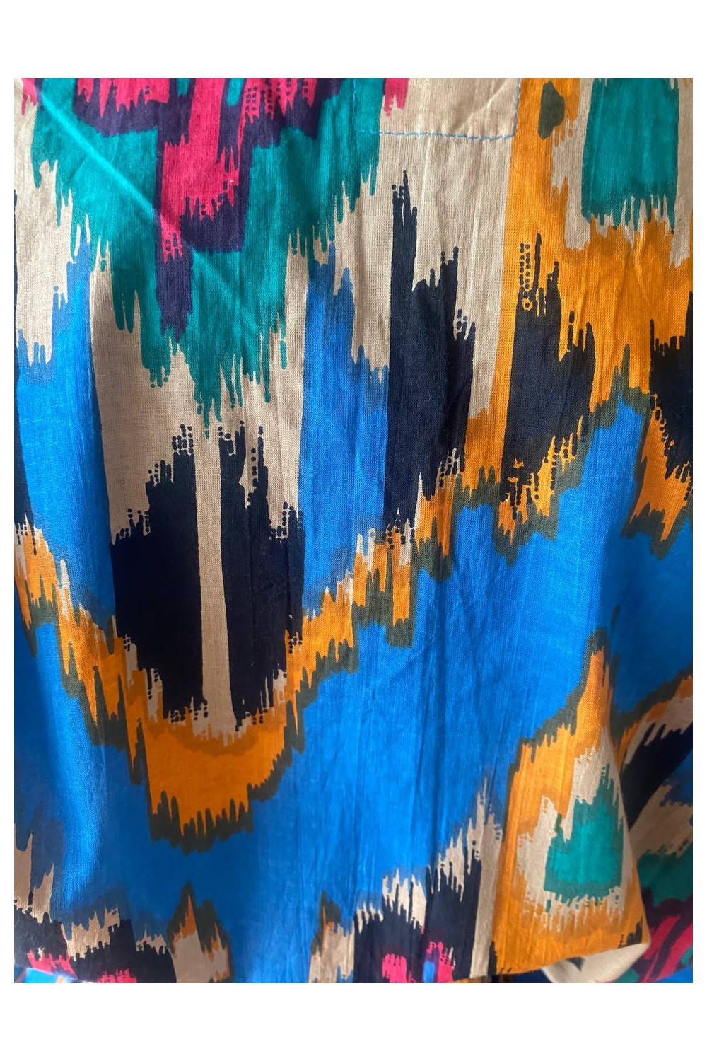 VESTIDO CAMISERO SUR ÁFRICA IKAT AZUL 