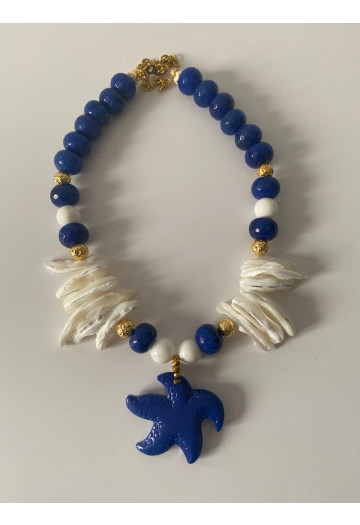 Collar Estrella de mar azul