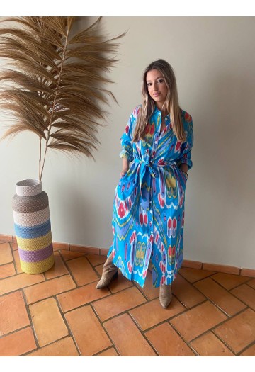 VESTIDO CAMISERO SUR AFRICA IKAT 